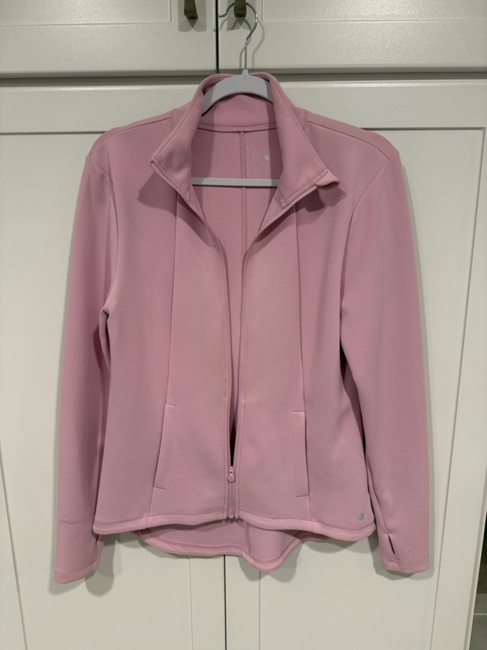 Apana Light Pink Zip-Up Bomber Jacket